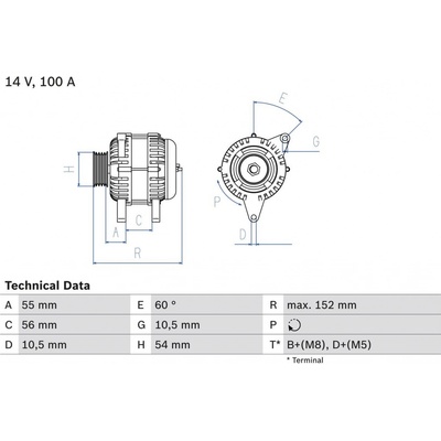 Alternátor BOSCH 0 986 047 280 0 986 047 280
