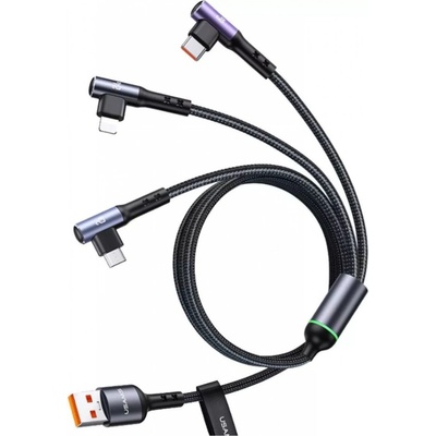 USAMS USB 2.0 A-C + Lightning + microUSB кабел 1, 2 м (SJ561USB01) (SJ561USB01)