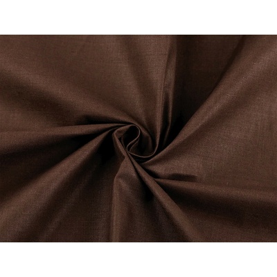 Prima-obchod Bavlněná látka / plátno jednobarevná šíře 220 cm, barva (86) hnědá