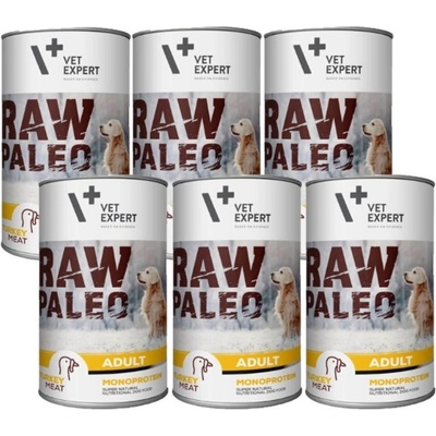 VetExpert Raw Paleo Adult turkey 6 x 400 g