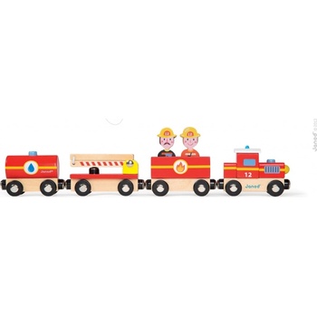JANOD 08540 Story Set magnetický vlak požárníci 2 figurky