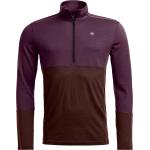 Ortovox Мъжко мериносово термобельо Ortovox 185 Rock'N'Wool Zip Neck Merino base layer - Dark Wild Berry - размер XXL (015-2323-0315)