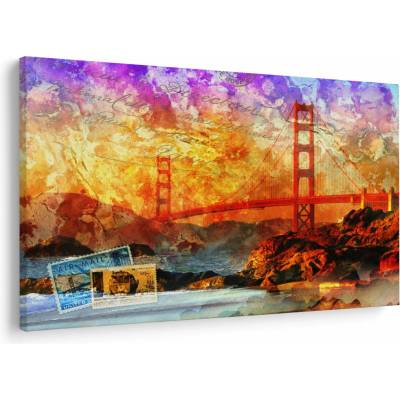 Obraz - Golden Gate, San Francisco, Kalifornie, jednodílný 120x80 cm – Hledejceny.cz
