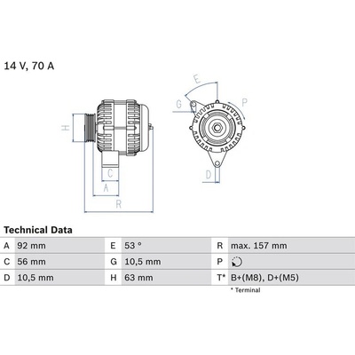 BOSCH 0 986 039 760 generátor (0986039760)