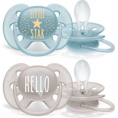 Avent silikon šidítko Philips Ultrasoft modrá/šedá 2 ks – Zboží Mobilmania