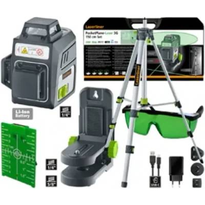 Laserliner Зелен линеен лазер Laserliner PocketPlane-Laser 3G set 150 см/ 0.3мм/м (036.703A)