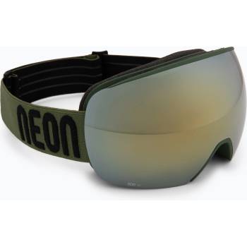 Neon Скиорска маска Neon Beam army green/mirror bronze