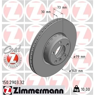 Brzdový kotúč ZIMMERMANN 150.2903.32 (150290332)