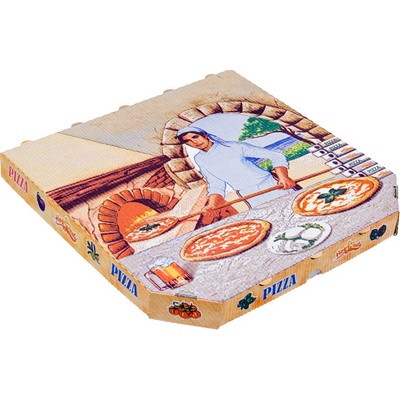 KUPO-SK Krabica na pizzu 320x320x30mm papier kraft biela s potlačou