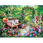  Диамантен Гоблен "Уютна Градина" - 40 x 50 см, Квадратни мъниста