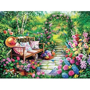  Диамантен Гоблен "Уютна Градина" - 40 x 50 см, Квадратни мъниста
