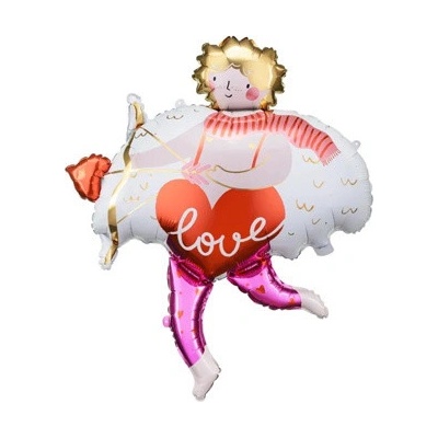 Party Deco Foliový balonek Valentýnský andělíček Cupid 82x99 cm