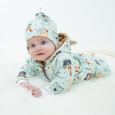 Esito Dětské zateplené kalhoty Brumlíci mintová