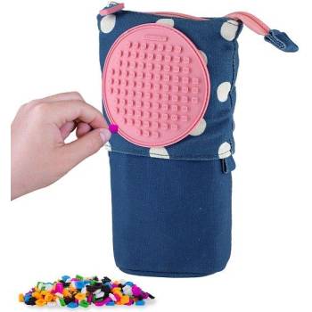 PIXIE CREW Pop Up калъф син с бели точки, малък панел