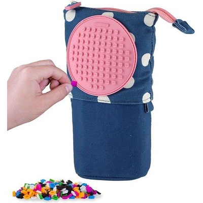 PIXIE CREW Pop Up калъф син с бели точки, малък панел