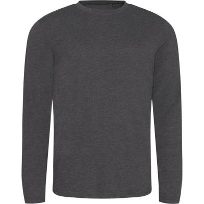 Just Ts pánské triko s dlouhým rukávem JT002 Heather Charcoal