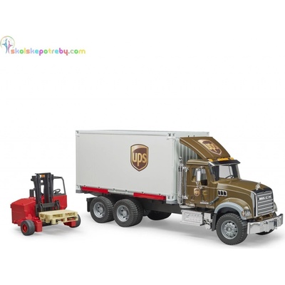 Bruder 2828 MACK Granite UPS logistik a vysokozdvihem