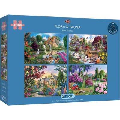 Sonstige Verlage Gibsons Flóra a fauna 4 x 500 dielov