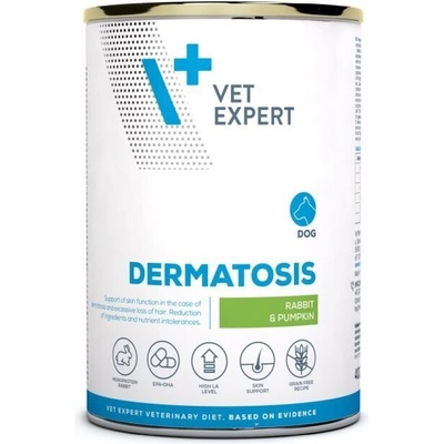 VetExpert Vet Expert Dermatosis Dog Rabbit and Pumpkin 400 g - формула за кожа и козина при дерматози
