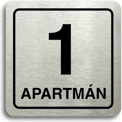 Accept Piktogram "1 apartmán" (80 × 80 mm) (stříbrná tabulka - černý tisk)