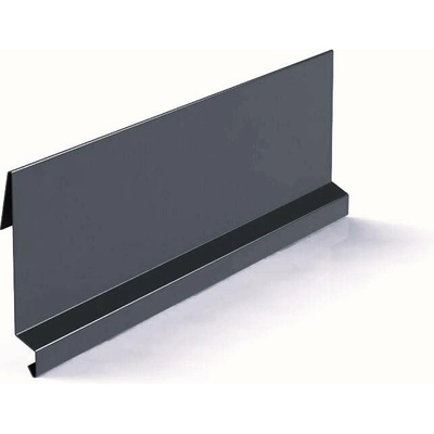 Závětrná lišta závěsná r.š.333mm pozinkovaná Lakovaná RAL 7001 stříbrošedá s folií dl.2m