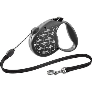 flexi Standard Flamingo M до 20кг, 5м въже - черно