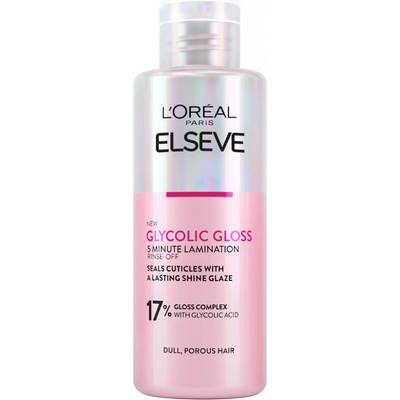 L'Oréal Paris Elseve Glycolic Gloss 5 Minute Lamination obnovující péče pro lesklé vlasy 200 ml