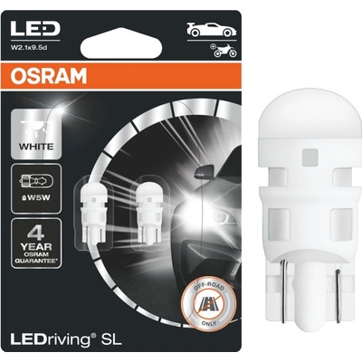 Osram LEDriving SL W5W 12V 1W W2,1x9,5d 6000K 2 ks 2825DWP-02B