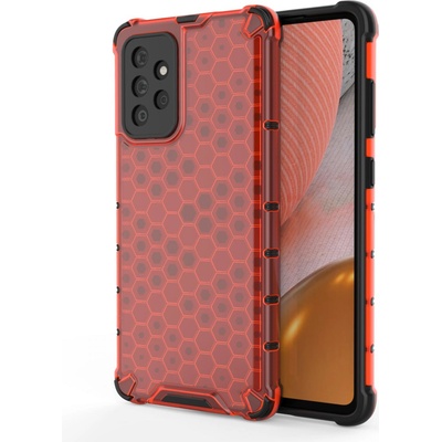 Samsung Honeycomb брониран калъф със силиконова рамка за Samsung Galaxy A72 5G/Galaxy A72 4G - Червен KP10263