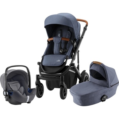 Britax Set Smile III + korba + autosedačka Baby Safe iSense 2022 Indigo Blue – Zboží Dáma