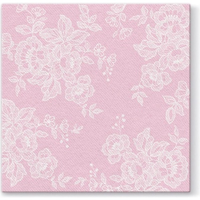 PAW ubrousky Airlaid L Soft Lace Rosa 40x40cm