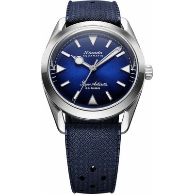 Nivada Grenchen Super Antarctic Blue Date Rubber Tropic