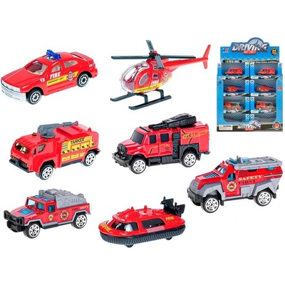 MIKRO TRADING Vozidlo hasičské 7-8cm kov volný chod 65757 1:64