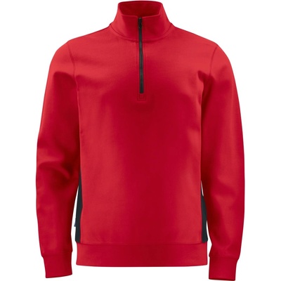 ProJob 2128 sweatshirt 1/Мъжки суитшърт с 2 ципа и 1/2 цип, червен, xs (64212800400)
