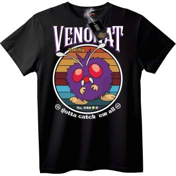 NOONEBRAND Ретро Тениска с Венонат - 2XL, Black