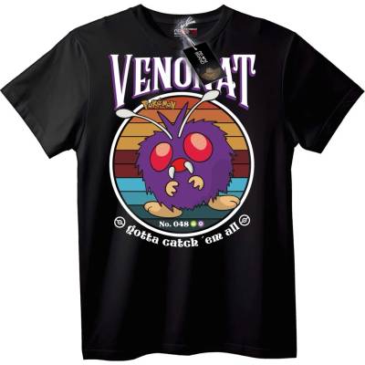 NOONEBRAND Ретро Тениска с Венонат - 2XL, Black