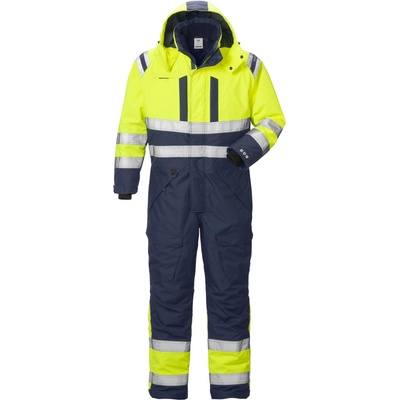 Fristads 8015 GTT Výstražná Airtech zimná kombinéza fluorescenčná žltá/námornícka modrá S