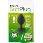 You2Toys Silicone Heart Gem Plug Small Black 7.3 cm