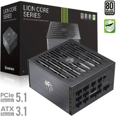 Захранване Gamemax Lion Core 1000P, 1000W, Active PFC, 80 Plus Platinum, 135mm вентилатор (2155-1000R0002)