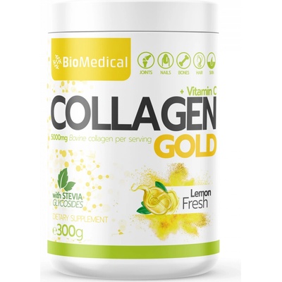 BioMedical Collagen Gold hydrolyzovaný kolagén citrón 300 g
