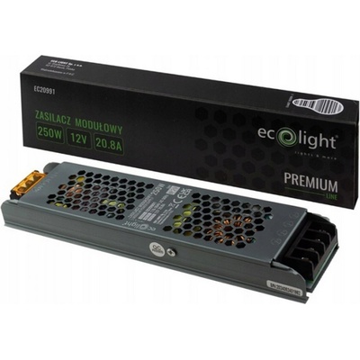 ECOLIGHT Zdroj LED slim IP20 - 12V - 21A - 250W - Premium Line EC20991