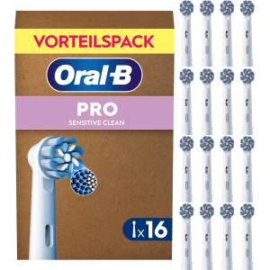 Oral-B Replacement Brush Heads PRO Sensitive Clean, White, 16 Pieces - 8006530033237 - boombuy