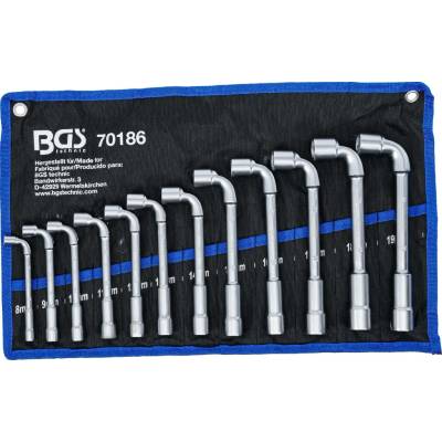 BGS technic Sada fajfkových průchodných klíčů 8 - 19 mm 12dílná BGS 70186