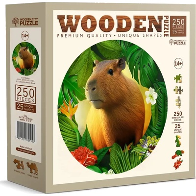 Wooden City - Puzzle Kapybara wooden - 250 piese