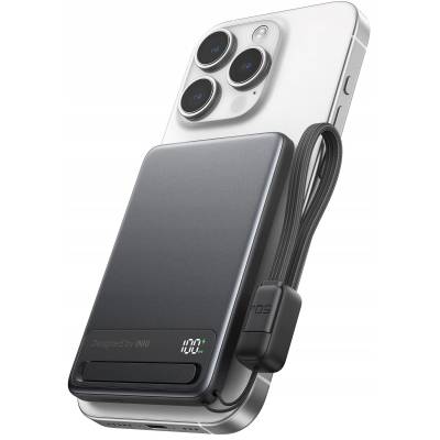 INIU MagPro Slim 5000mAh Магнитна Power Bank Черна (MO-IU-P002)