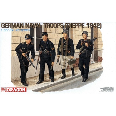 DRAGON Model Kit figúrky 6087 GERMAN NAVAL TROOPSDIEPPE 19421:35