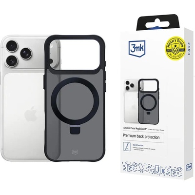 3mk Protection 3mk Smoke Case Mag&Stand за iPhone 17 Pro - черен (5903108665261)