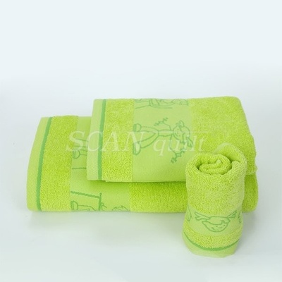 SCAN QUILT Detský uterák KIND zelená 50x90 cm