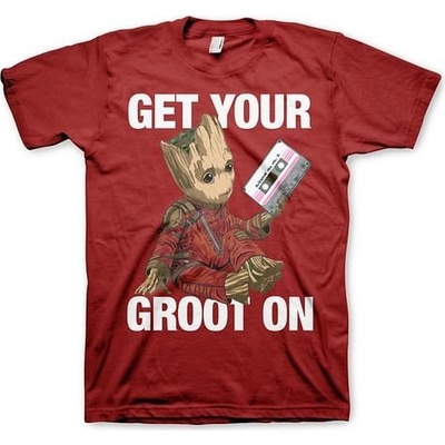 A.B. tričko Guardians of the Galaxy 2 Get Your Groot On vínová