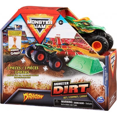 Dragon MONSTER JAM sběratelský kovový model Monster Truck set s doplňky 1:64